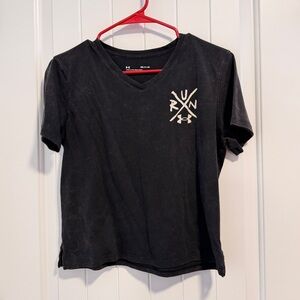 Vintage Under Armour Charcoal V-Neck Tee
